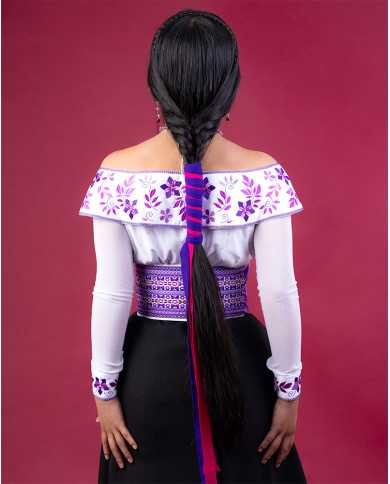 BLUSA SAMI BORDADO SEDA (XS)