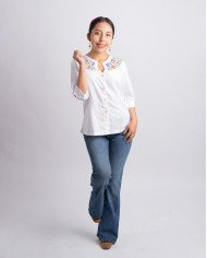 BLUSON YURAK LINO BORDADO SEDA