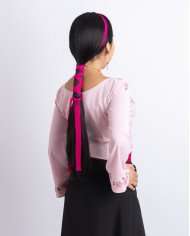 BLUSA TULLPUY ROSA PINTADA A MANO