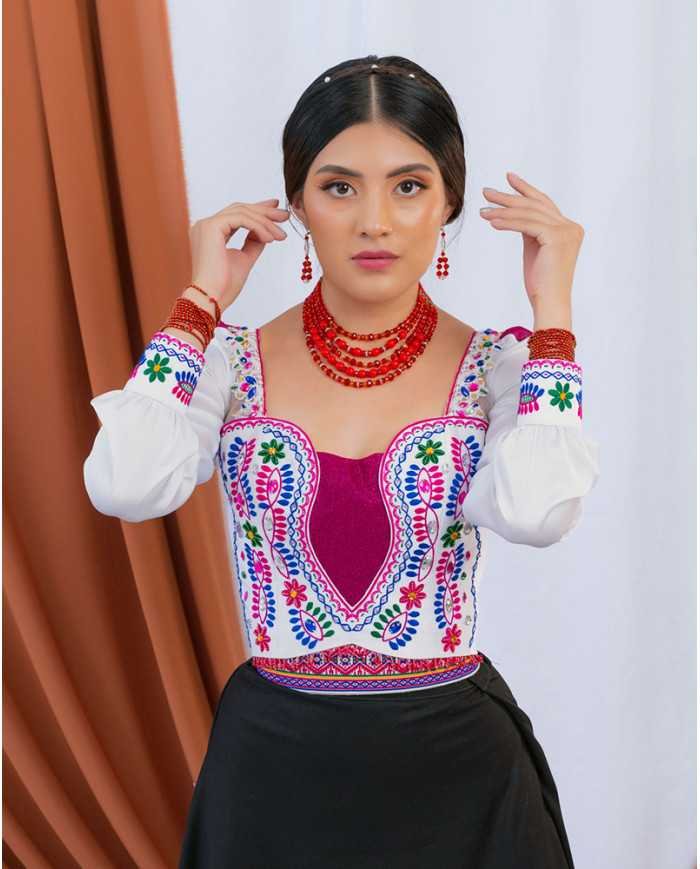 CORSET SISAKINKU PURUHÁ DECORADO EN PEDRERÍA