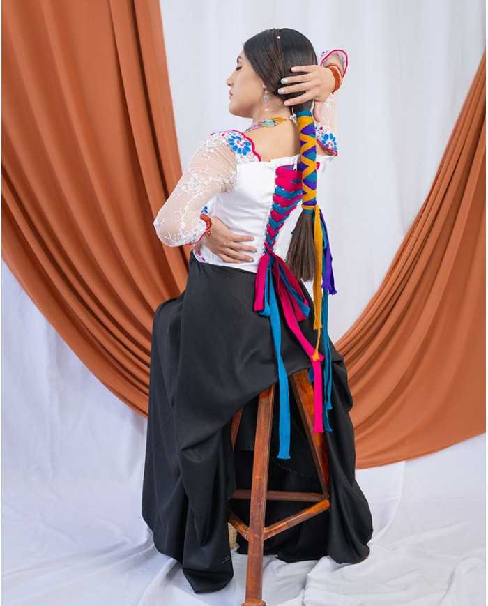 CORSET PACHAKUTIY COLORES DECORADO EN PEDRERÍA