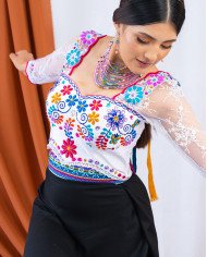 CORSET PACHAKUTIY COLORES DECORADO EN PEDRERÍA