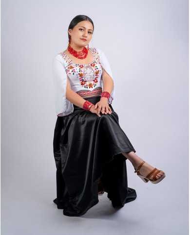 CORSET SISAY ROJO DECORADO EN PEDRERIA