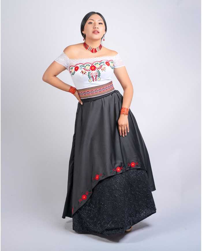 CORSET SUMAK KAWIÑA DECORADO EN PEDRERIA