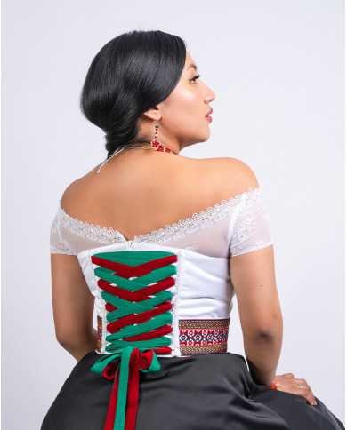 CORSET SUMAK KAWIÑA DECORADO EN PEDRERIA
