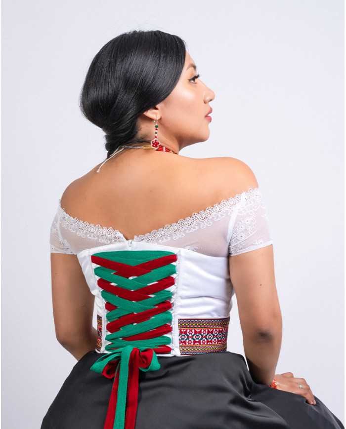 CORSET SUMAK KAWIÑA DECORADO EN PEDRERIA