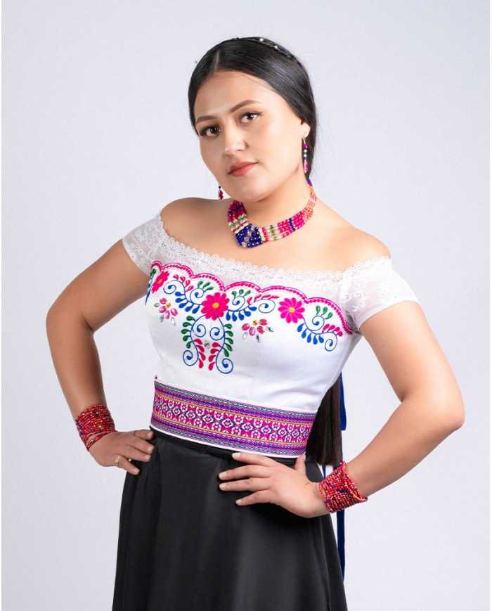 CORSET SUMAK PURUHÁ DECORADO EN PEDRERIA