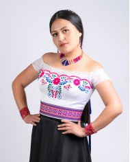 CORSET SUMAK PURUHÁ DECORADO EN PEDRERIA