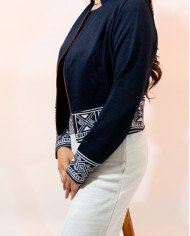 CHAQUETA TEJIDA NINA AZUL MARINO