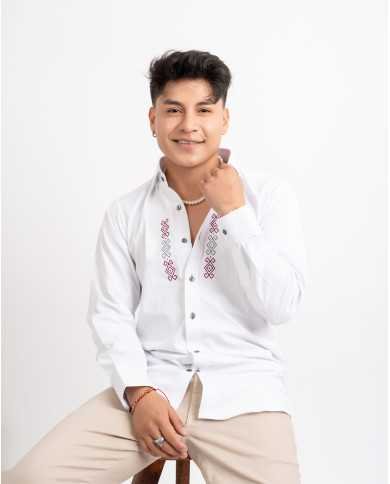 CAMISA USHAY BORDADO SEDA