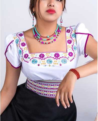 BLUSA KAWSAY BORDADO SEDA