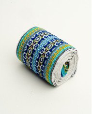 FAJA CHAKIRA AZUL TEJIDO ANCHA