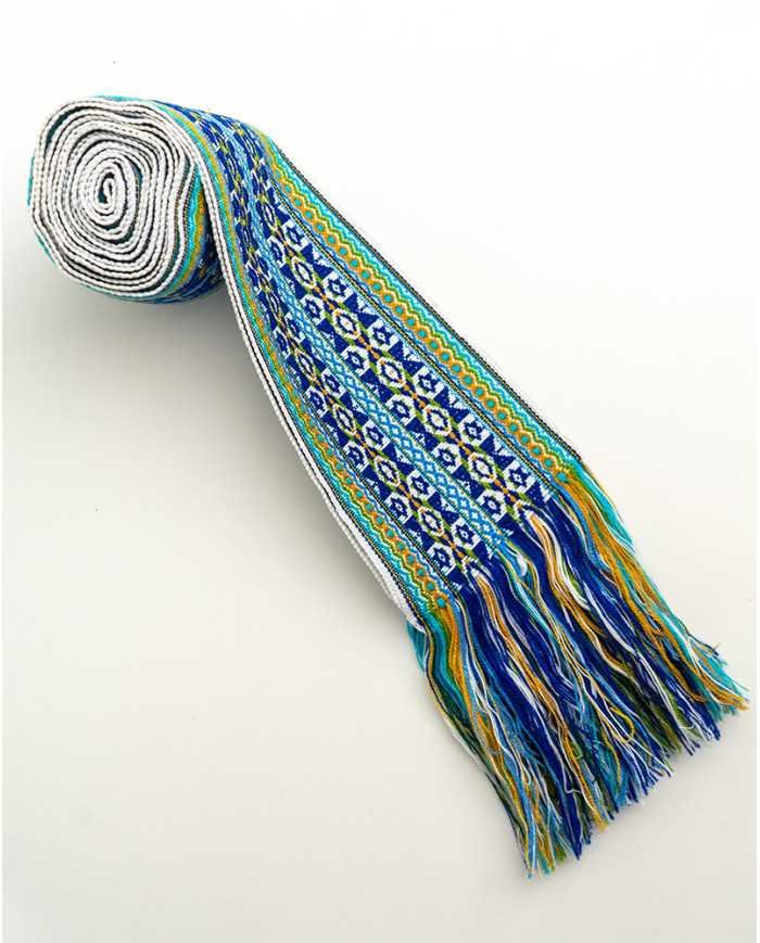 FAJA CHAKIRA AZUL TEJIDO ANCHA