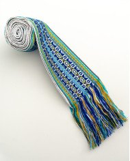 FAJA CHAKIRA AZUL TEJIDO ANCHA