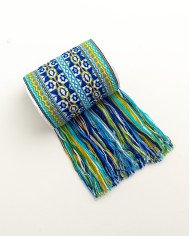 FAJA CHAKIRA AZUL TEJIDO ANCHA