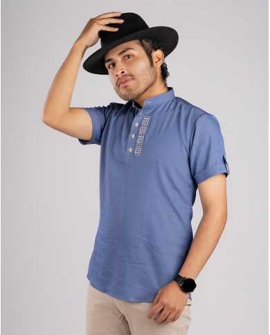 CAMISA YUYAY BORDADO SEDA