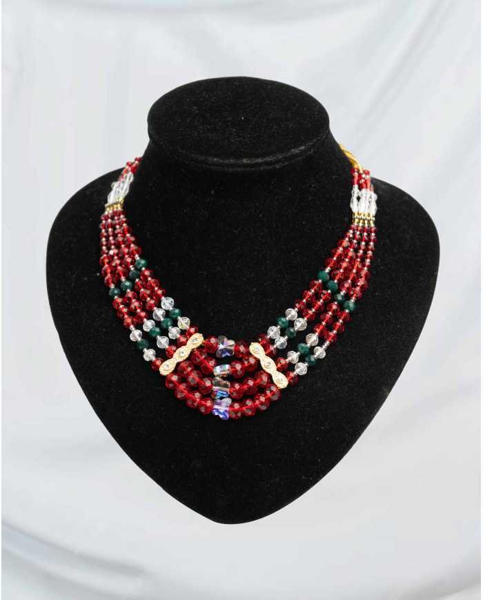 COLLAR Y ARETES SUMAK KAWIÑA CRISTALES