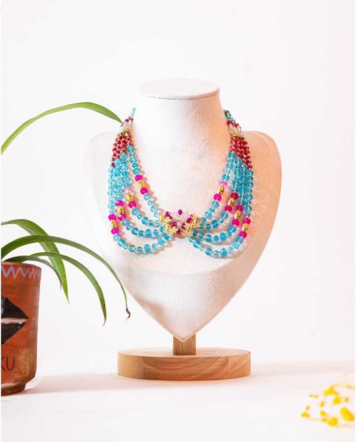 COLLAR Y ARETES SISAY CARDENILLO CRISTALES