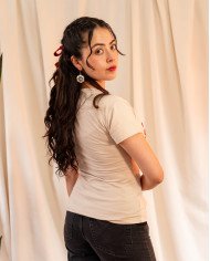 CAMISETA CHIMBUZERO BEIGE MUJER