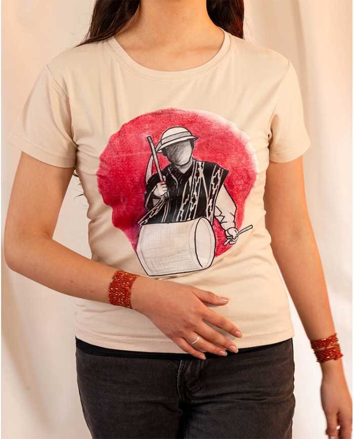 CAMISETA CHIMBUZERO BEIGE MUJER