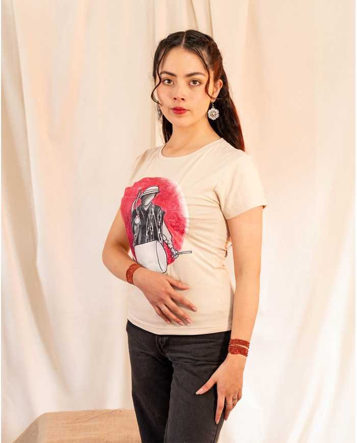 CAMISETA CHIMBUZERO BEIGE MUJER