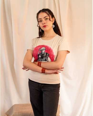 CAMISETA CHIMBUZERO BEIGE MUJER