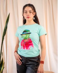 CAMISETA KAWSAY MENTA MUJER