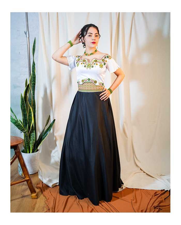 CORSET WAMINTSI VERDE DECORADO EN PEDRERIA