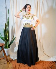 CORSET WAMINTSI VERDE DECORADO EN PEDRERIA