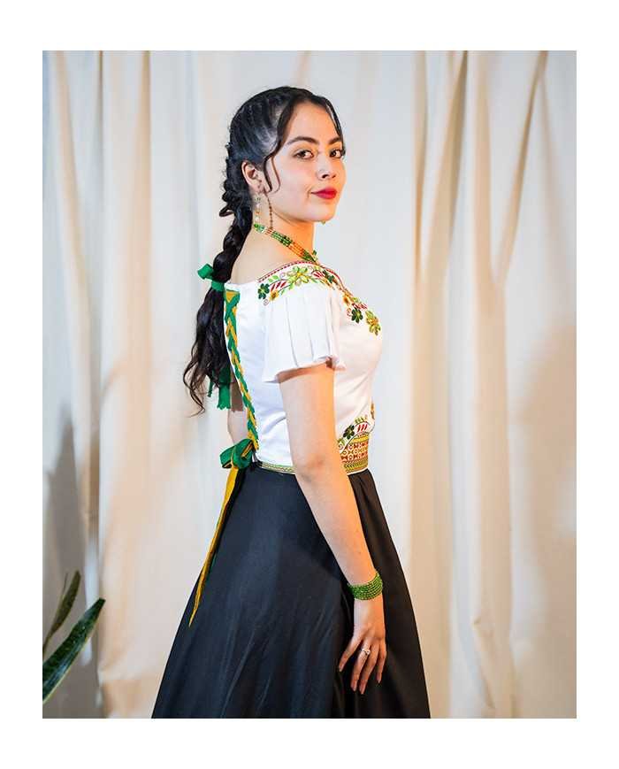 CORSET WAMINTSI VERDE DECORADO EN PEDRERIA