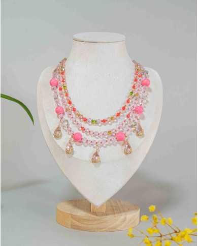 COLLAR Y ARETES KUSHIKUY CRISTALES