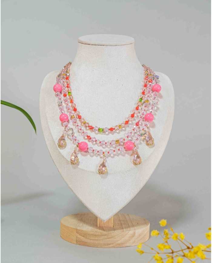 COLLAR Y ARETES KUSHIKUY CRISTALES