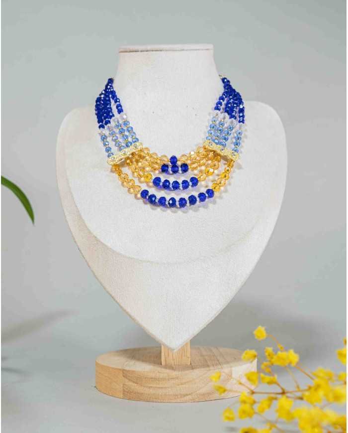 COLLAR Y ARETES KINKUSHKA CRISTALES