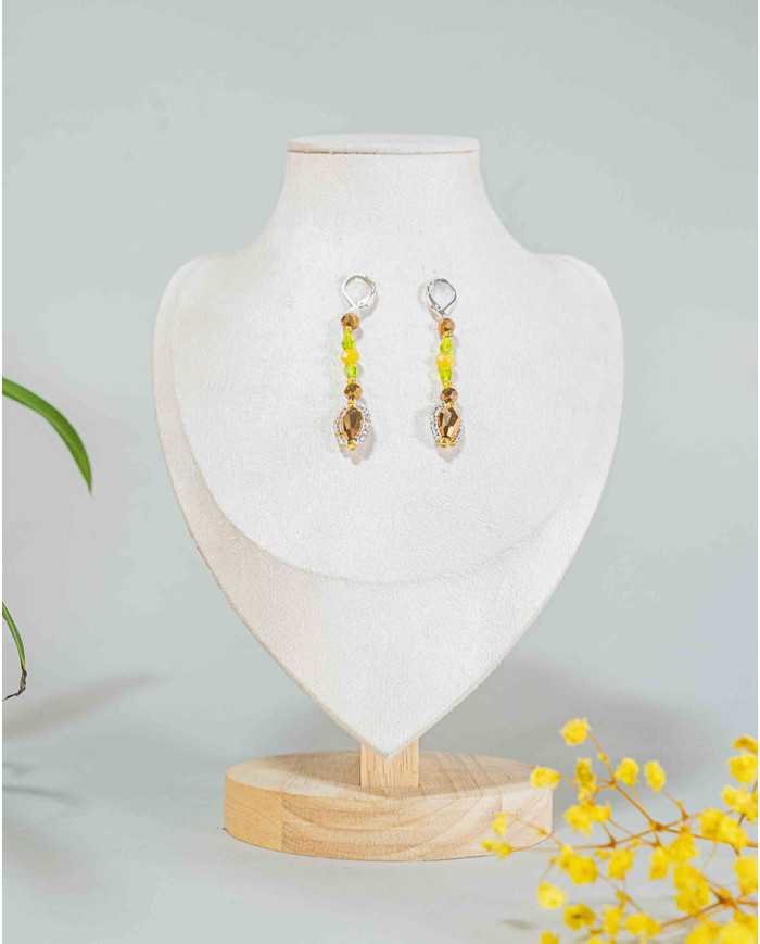 COLLAR Y ARETES KINKUSHKA CRISTALES