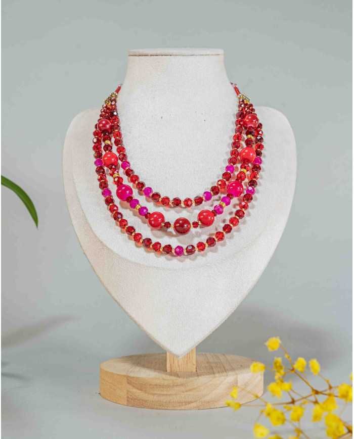 COLLAR Y ARETES MUSKUY CRISTALES