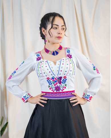 CORSET TUKUNA PURUHÁ DECORADO EN PEDRERÍA