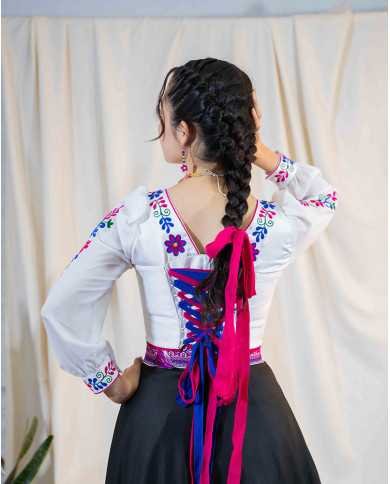 CORSET TUKUNA PURUHÁ DECORADO EN PEDRERÍA (S)