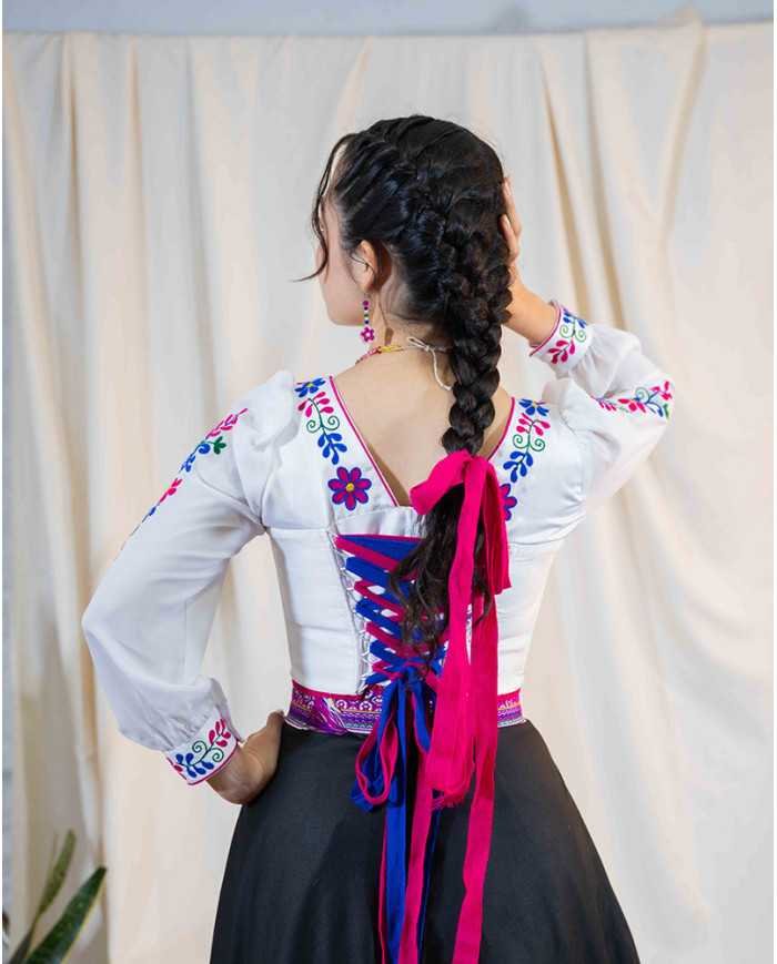 CORSET TUKUNA PURUHÁ DECORADO EN PEDRERÍA (S)