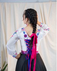 CORSET TUKUNA PURUHÁ DECORADO EN PEDRERÍA (S)