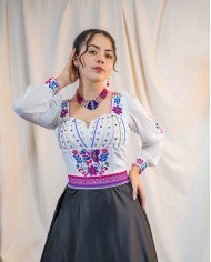 CORSET TUKUNA PURUHÁ DECORADO EN PEDRERÍA (S)
