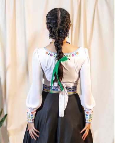 BLUSA INTI BLANCO BORDADO SEDA