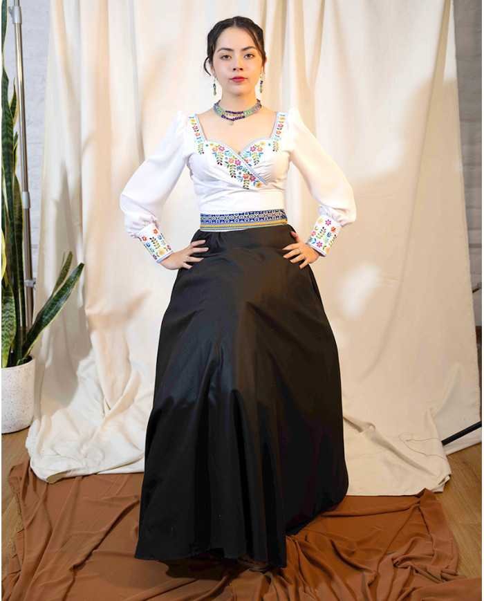 BLUSA INTI BLANCO BORDADO SEDA