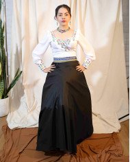 BLUSA INTI BLANCO BORDADO SEDA