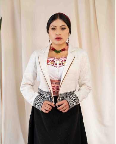 CHAQUETA TEJIDA NINA BEIGE