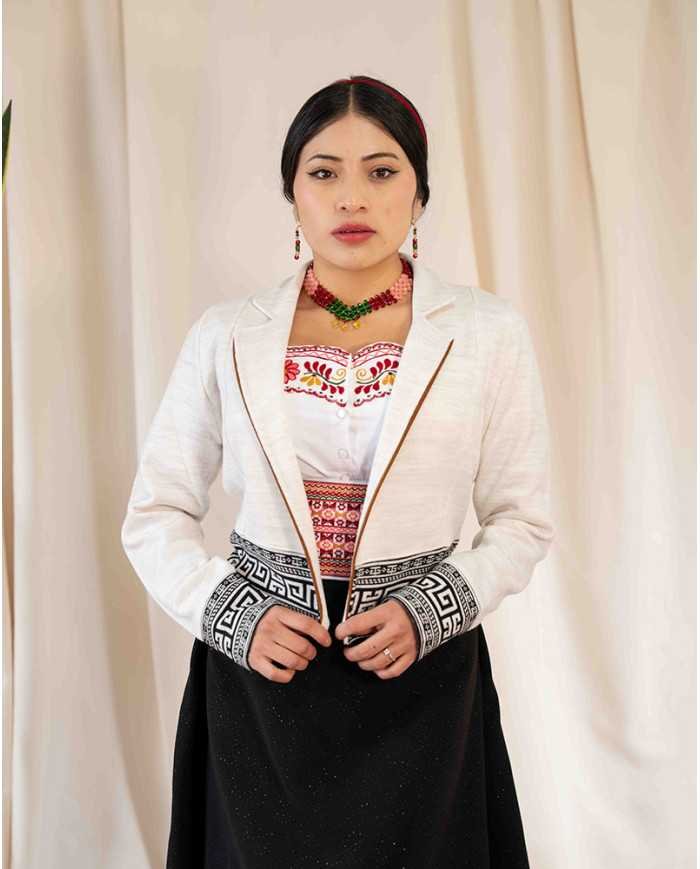 CHAQUETA TEJIDA NINA BEIGE