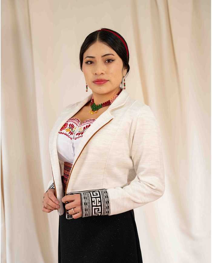 CHAQUETA TEJIDA NINA BEIGE