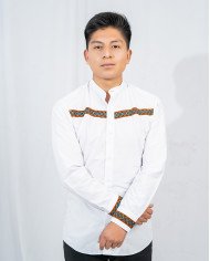 CAMISA KINKU ROJO CINTA TEJIDA (S)