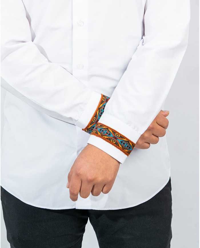 CAMISA KINKU ROJO CINTA TEJIDA (S)
