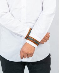 CAMISA KINKU ROJO CINTA TEJIDA (S)