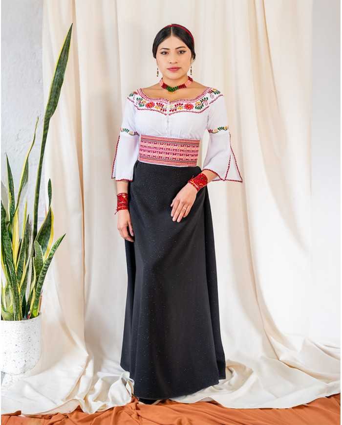 BLUSA NINA ROJO BORDADO ORLÓN